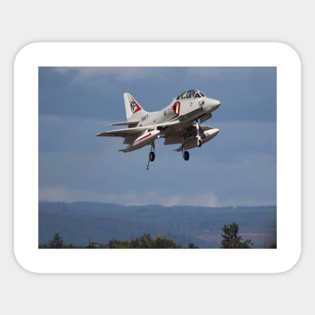 A-4 Skyhawk landing Sticker by acefox1